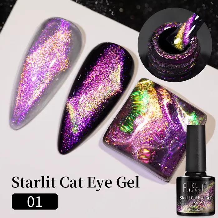 AWStorG 7.5ml Vernis à ongles gel magnétique Starlit Cat