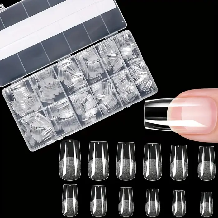 600 pièces couverture complète presse sur les pointes des ongles Stiletto amande carré cercueil fran