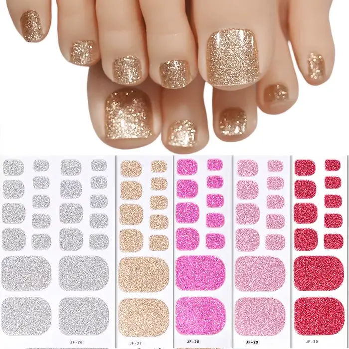 Décalcomanies pour ongles à paillettes