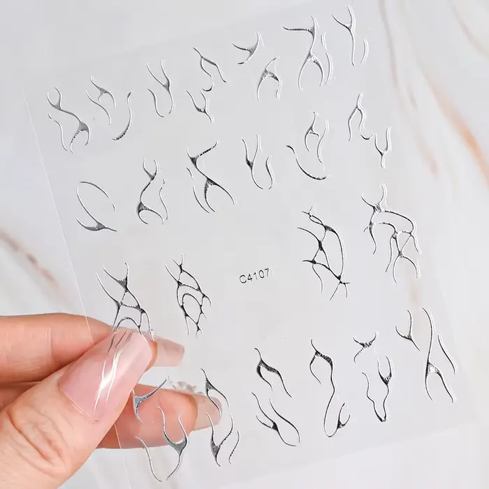 Autocollant pour ongles bronzant, Texture marbre doré 5D, 5 couleurs, motif de marbre irrégulier, dé