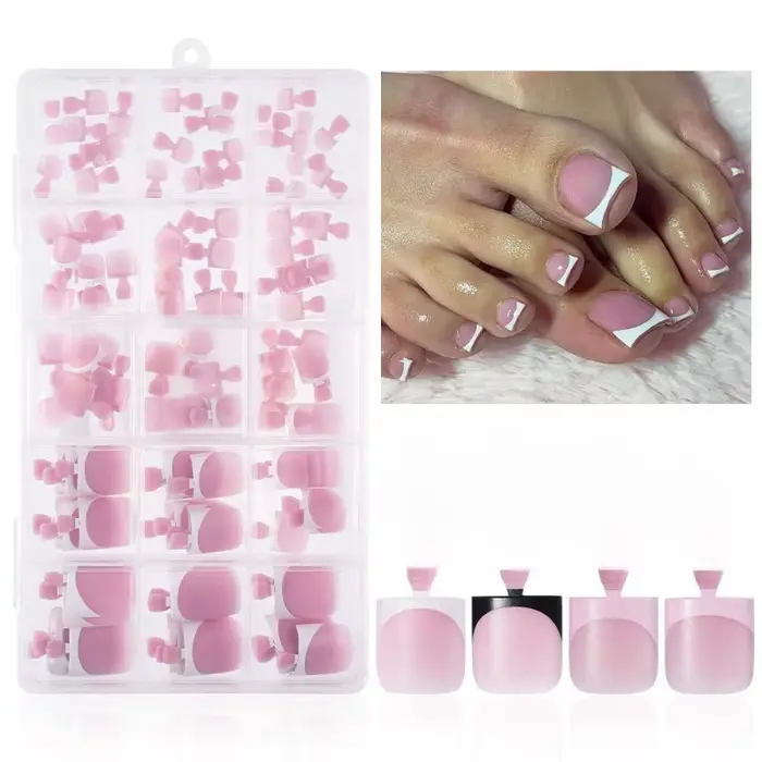 Ensemble d'ongles français en acrylique