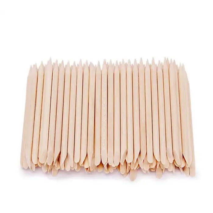 Bâtons en bois Orange (11,5 cm), 100 pièces, poussoir à cuticules pour Nail Art, bâtons de manucure 