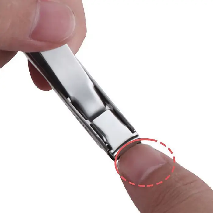 Ultra Mince Coupe-ongles Pliable Portable Voyage Ongle Porte-clés Ciseaux Cutter En Acier Inoxydable