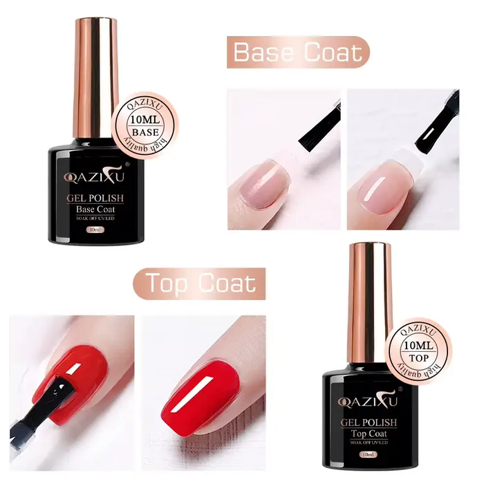 QAZIXU 1-2 pièces 10ml ensemble de Nail Art en Gel fonctionnel avec couche de Base