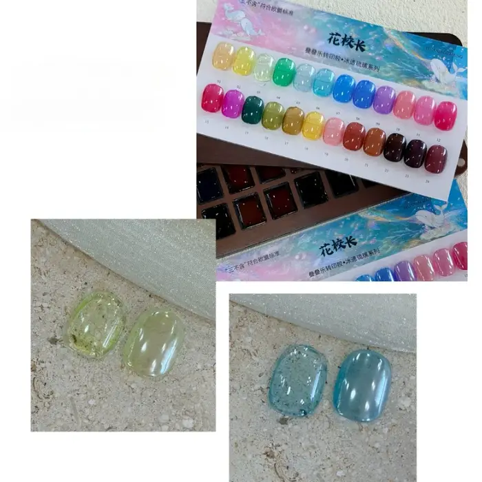 Vernis à ongles gel semi-transparent 24 couleurs, rose nude ambre, gel UV, translucide, semi-permanent, tout pour la manucure des ongles