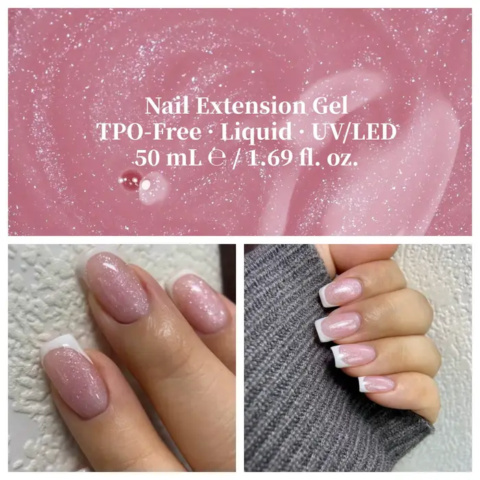 MSHARE 50g Gel Constructeur Liquide Scintillant pour Ongles