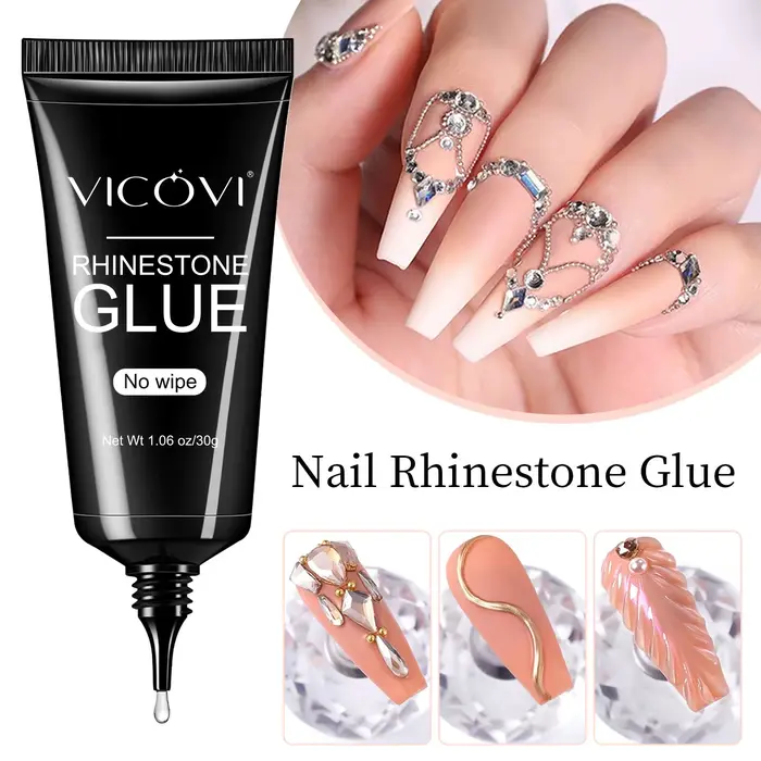 Colle à ongles adhésive forte pour presse sur les faux ongles, faux ongles en acrylique, colle trans