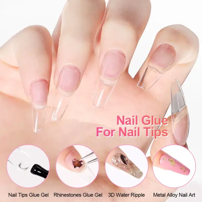 LIMEGIRL 7.5ml ongles conseils colle Gel UV colle pour faux ongles acrylique collant adhésif manucur