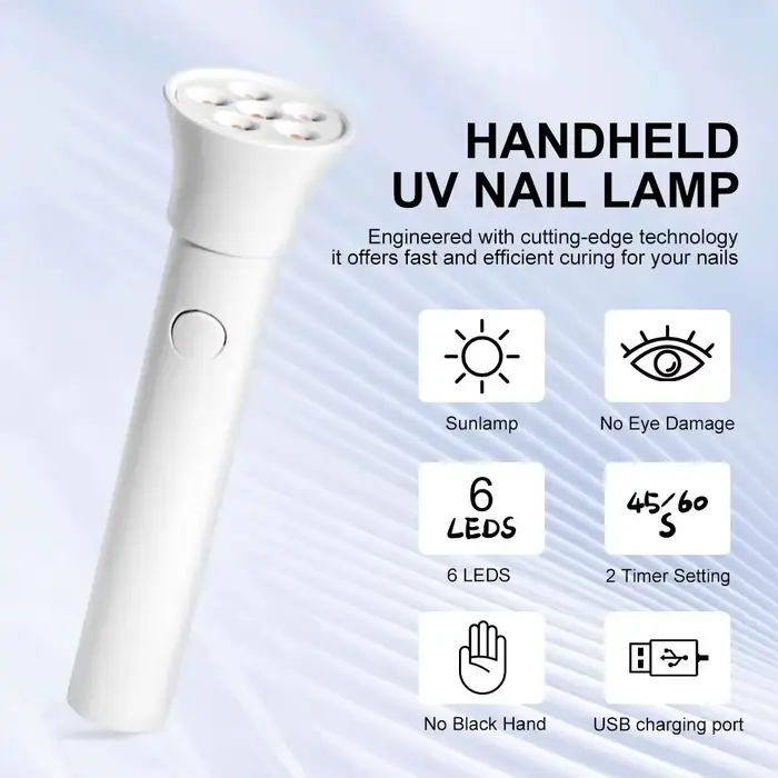 Lampe LED UV Portable Rechargeable pour vaccage de Verhéritage à Ongles
