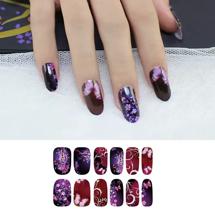 Autocollants de vernis à ongles auto-adhésifs