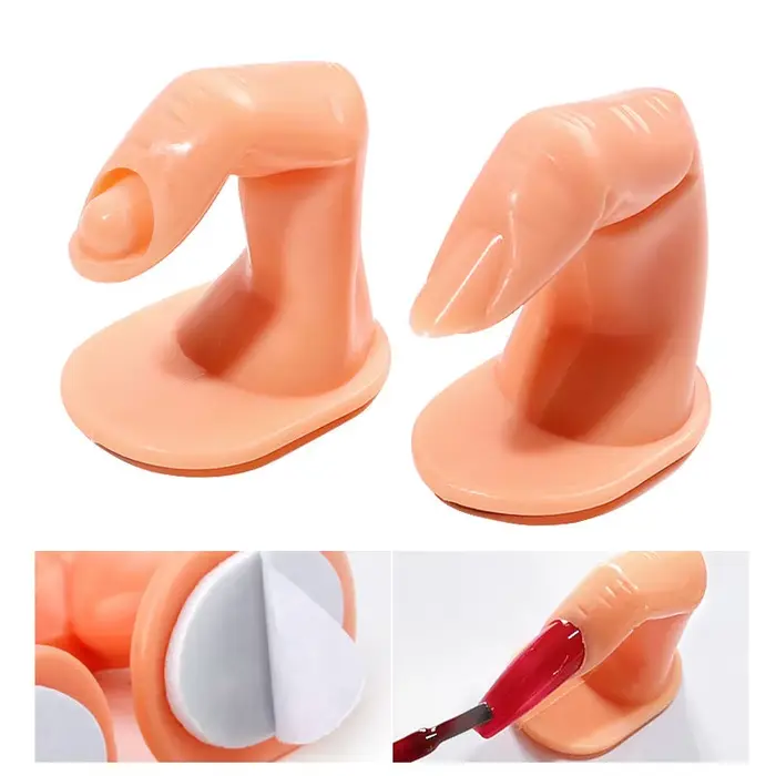 1/5 pièces faux doigt outil de pratique des ongles manucure
