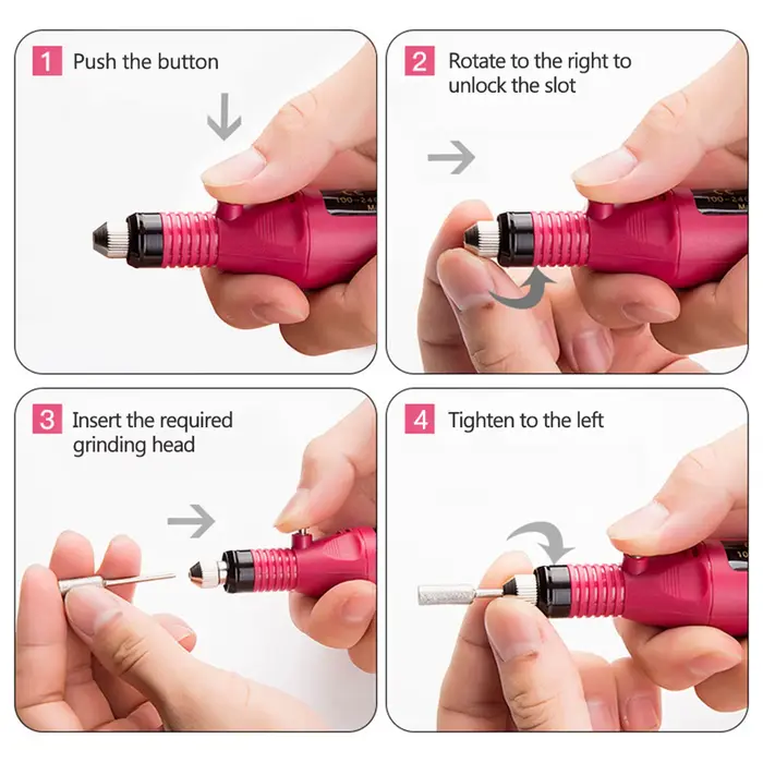 Polisseuse à ongles Portable 6 couleurs, nouvelle perceuse à ongles électrique, ponceuse à ongles, a