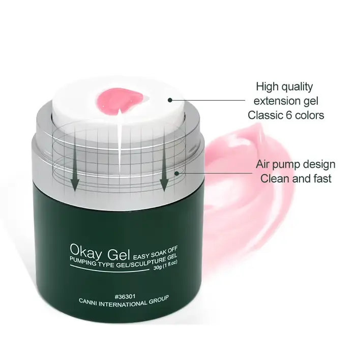 CANNI 30g gelée Rose Extension Gel constructeur rapide Gel à ongles tremper UV LED Construction pompe à Air Sculpture