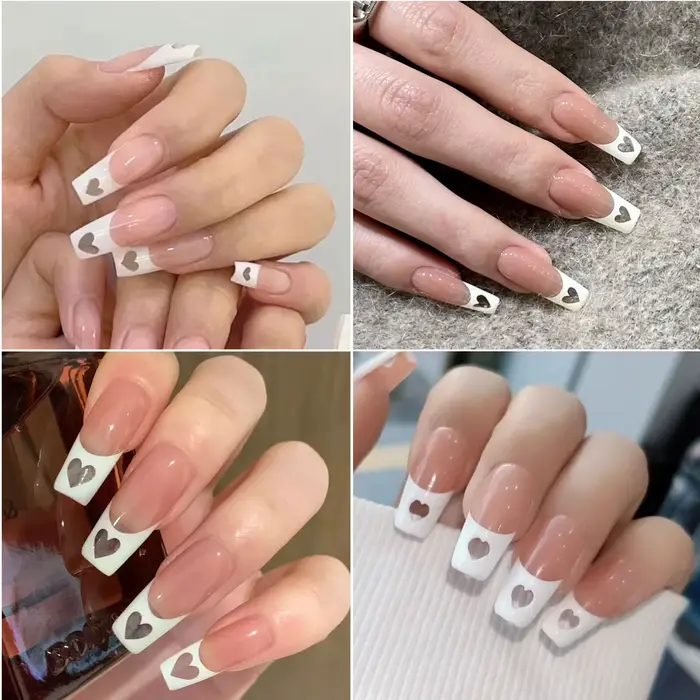 Faux embouts évidés en forme de cœur