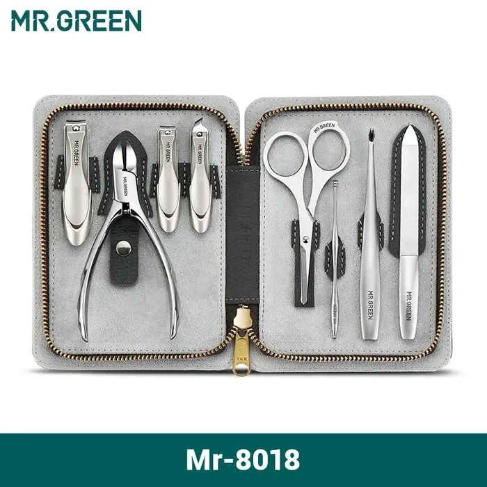 MR.GREEN – kit de manucure avec tondeuse à ongles gris Morandi