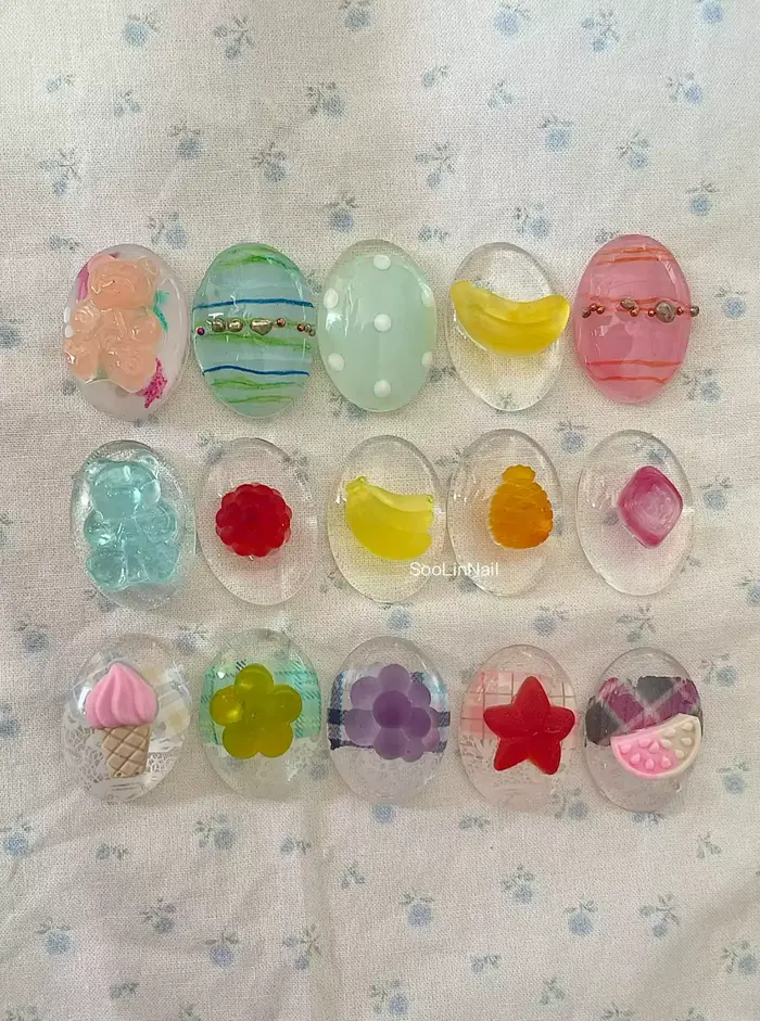 Moule en silicone pour nail art en forme de oursons gommeux mignons