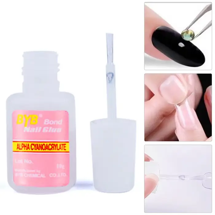 ☆ Colle à ongles 10g avec pinceau applicateur pour faux ongles