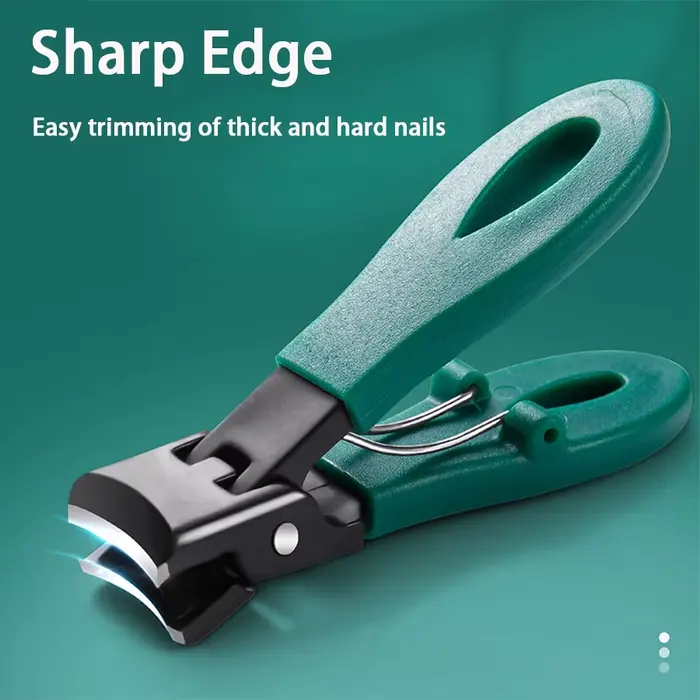 Coupe-ongles Ultra tranchant Portable en acier inoxydable, ouverture à large mâchoire, anti-éclabous