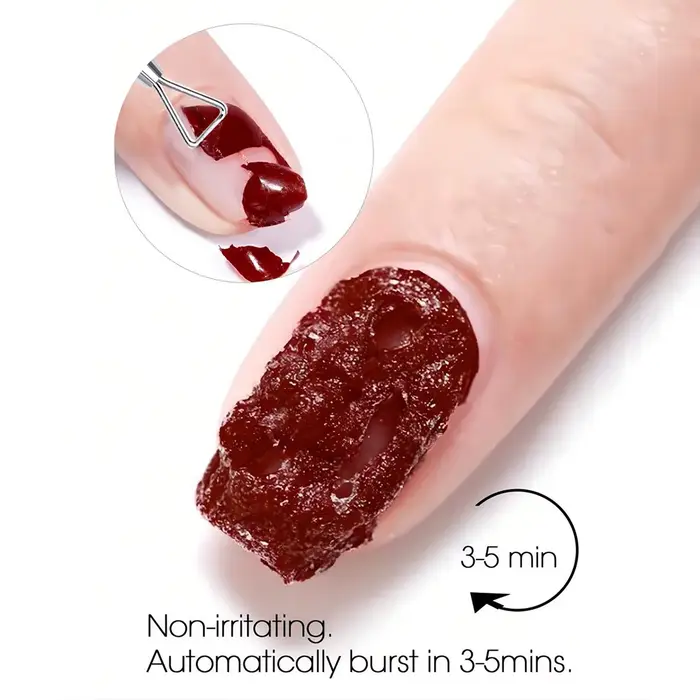 Ensemble de 1/2 pièces de dissolvant magique pour ongles avec outil de retrait