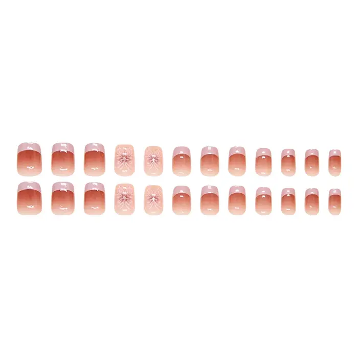 Faux ongles courts carrés à presser