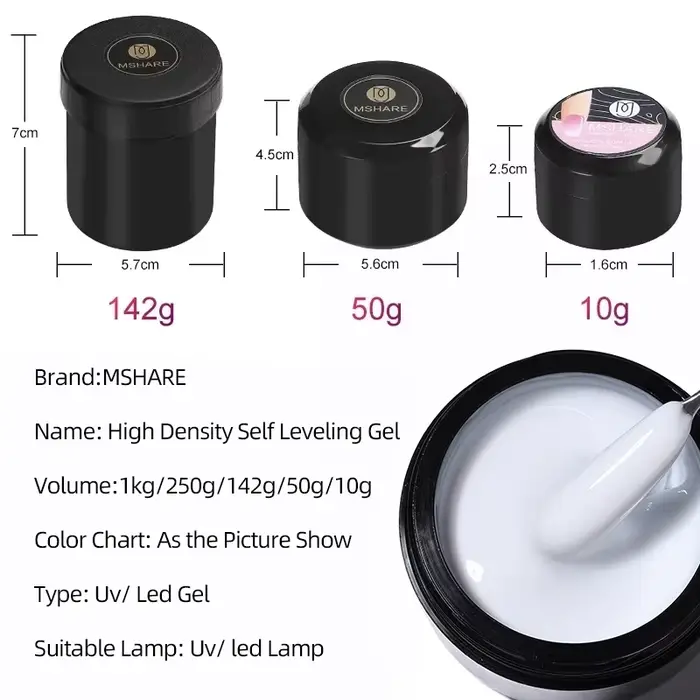 MSAHRE 50g bleu miroitant Gel Extension d'ongle français blanc couverture constructeur Gel