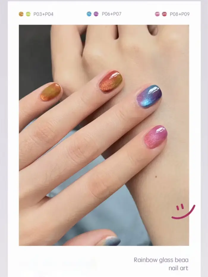Vernis à ongles gel effet verre pétillant