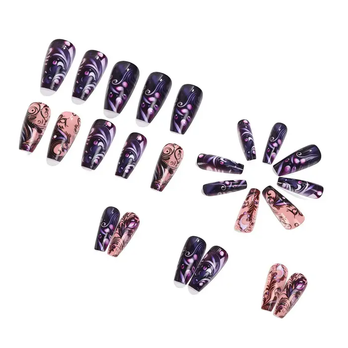 Faux ongles moyens pour femmes et filles