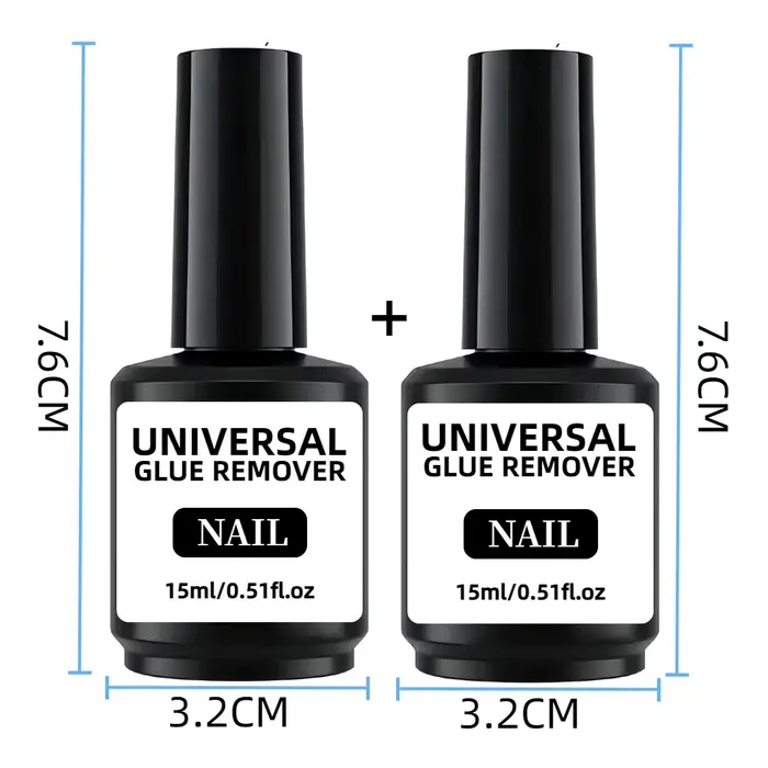 Nettoyant liquide pour faux gel UV, dissolvant facile, vernis, autocollant, décorations, 15ml x 2 pi