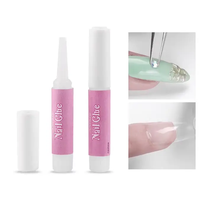 Colle Super forte pour faux ongles, 1/10/20 pièces, 2g, en acrylique, à pression, à séchage rapide, 