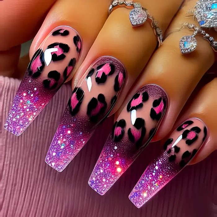 Faux ongles mi-longs pour femmes et filles Y2K