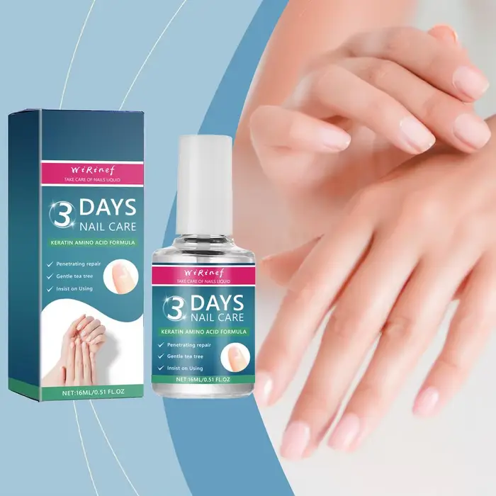 Huile de Soin des Ongles 3 Jours Formule Kératine Acides Aminés Séchage Rapide Effet Salon 90s Brillance Intense Sans Écaillage Hydratation Profonde Renforceur d'Ongles