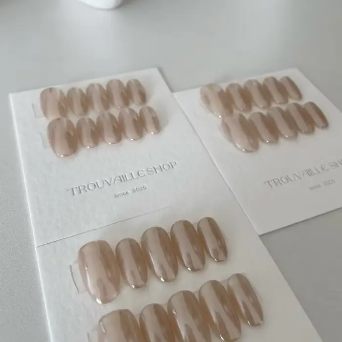 10 pièces de luxe à la main presse sur les ongles Haley Design acrylique faux