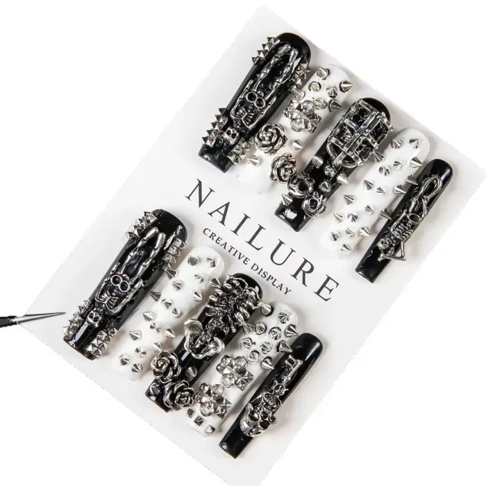 Faux ongles à presser extra longs