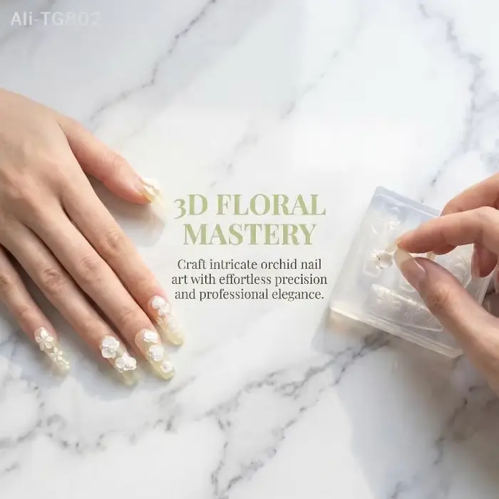 Moule à ongles en Silicone Transparent 3D