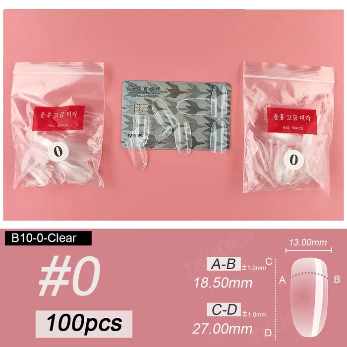 B10 faux ongles de couleur blanche