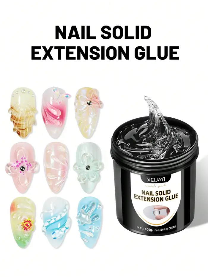 XEIJAYI 100g Gel d'extension transparent anti-adhésif pour les mains
