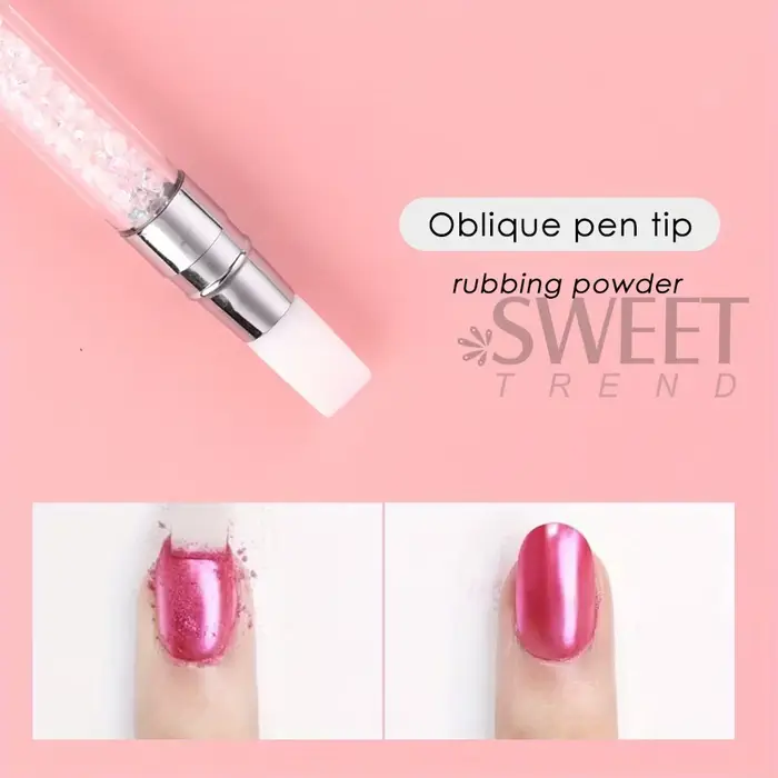 Stylo à Double tête en Silicone pour Nail Art, sculpture de fleurs, bâton de colle réglable, brosse 
