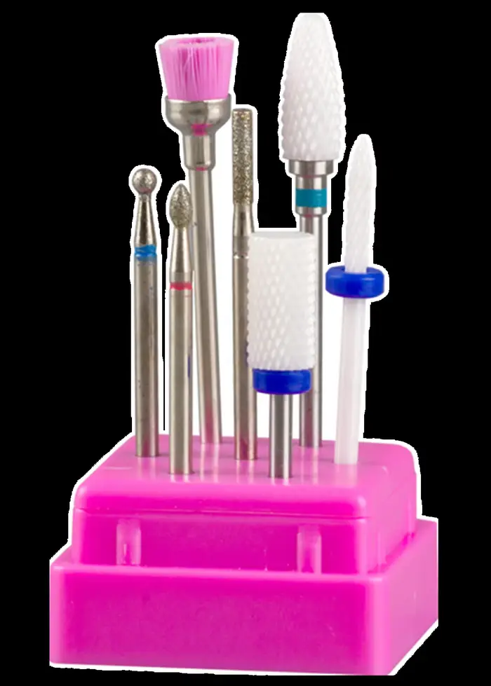 Ensemble de fraises en acier au tungstène pour Nail Art, foret à ongles en céramique, perceuse élect