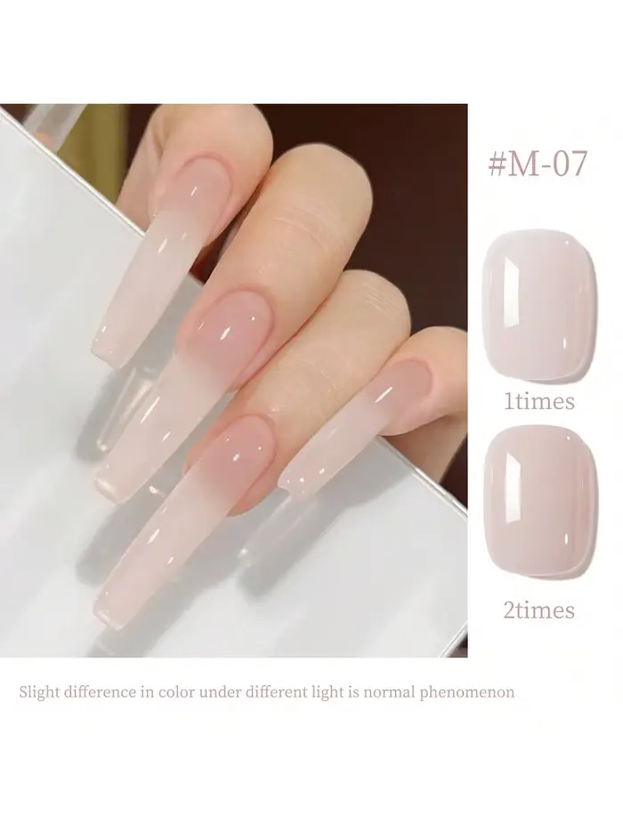 Vernis à ongles nude 15 ml, nouvelle tendance, couleur chair haut de gamme, gel de base effet glace 
