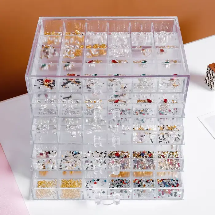 Boîte de rangement pour accessoires de nail art