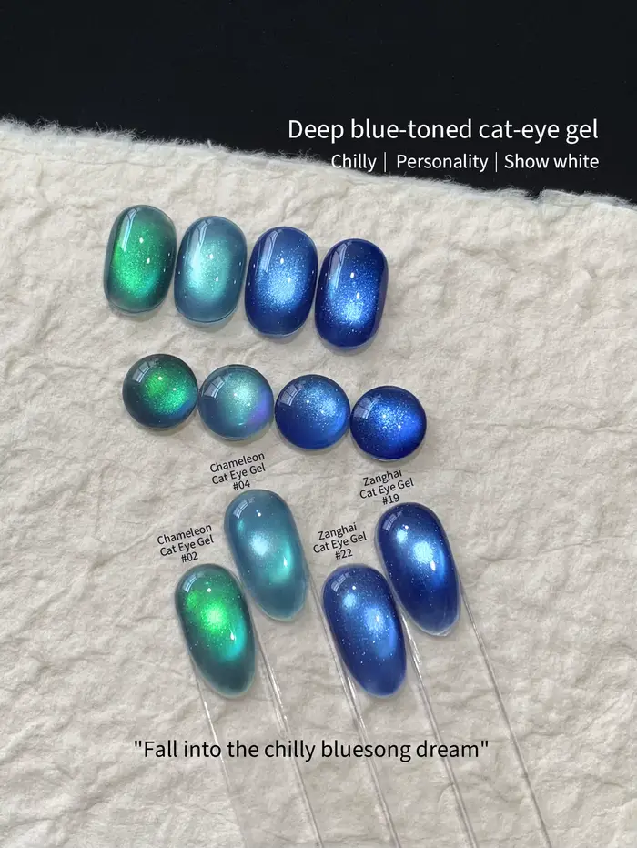 Vernis à ongles gel œil de chat bleu 12 ml