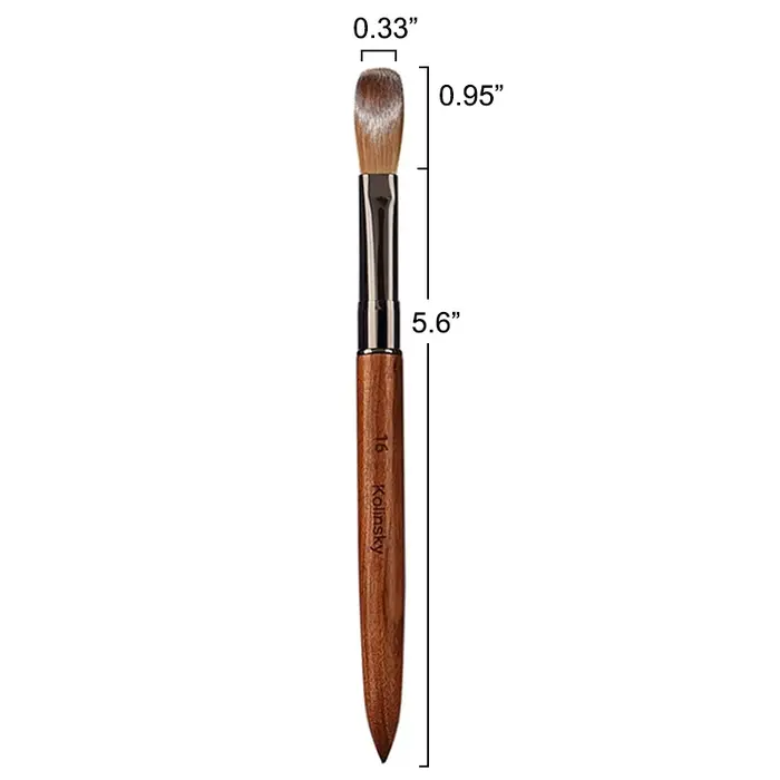 Brosse à ongles en acrylique 100% pur Kolinsky