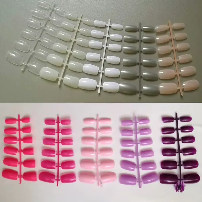 120 pièces/paquet 20 couleurs Faux Ongles conseils conception courte presse