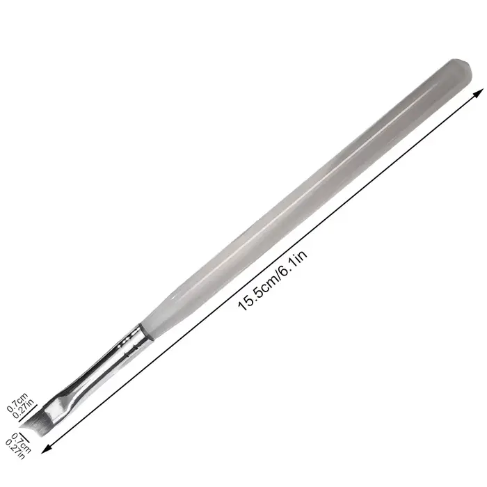 RS Nail – brosse professionnelle pour Nail Art français, en forme de demi-lune, Gel UV et peinture a