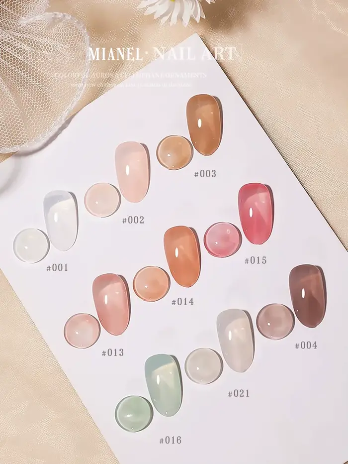 MIANEL 12ML Vernis à ongles gel transparent effet gelée