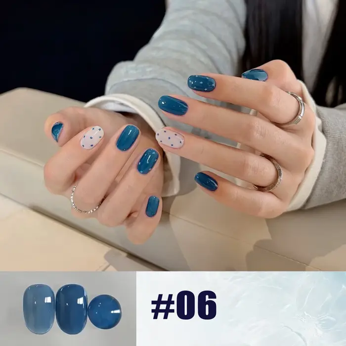 MIANEL 10ml Série Aquamarine Vernis à Ongles Gel Nouvelle Collection Été 2026 Bleu Glacé Translucide Lacté
