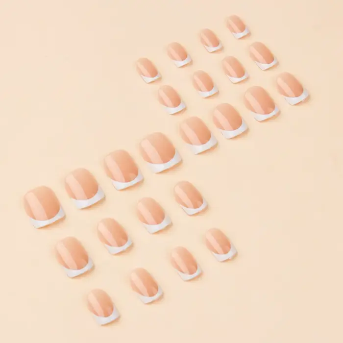 Faux ongles carrés courts pour femmes et filles