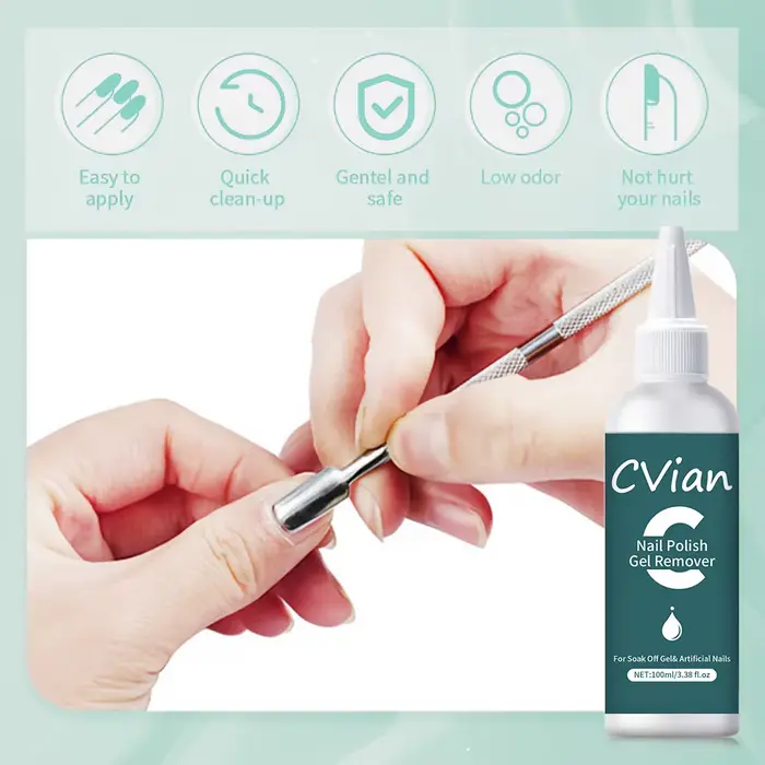 Kit de dissolvant pour vernis à ongles en gel