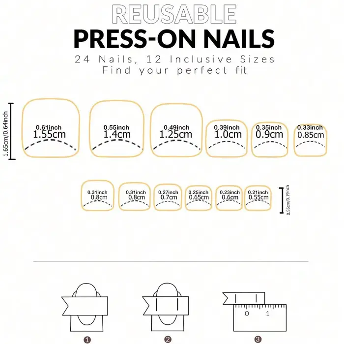 24 pièces bébé rose orteil ongles court carré