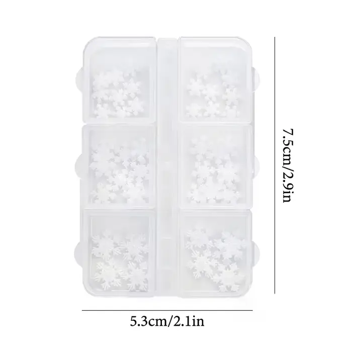 6 grilles/boîte de perles de noël rouge/vert